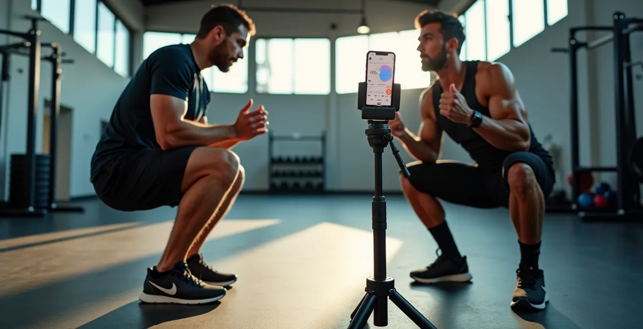 Comparación visual entre entrenamiento personalizado y aplicación móvil