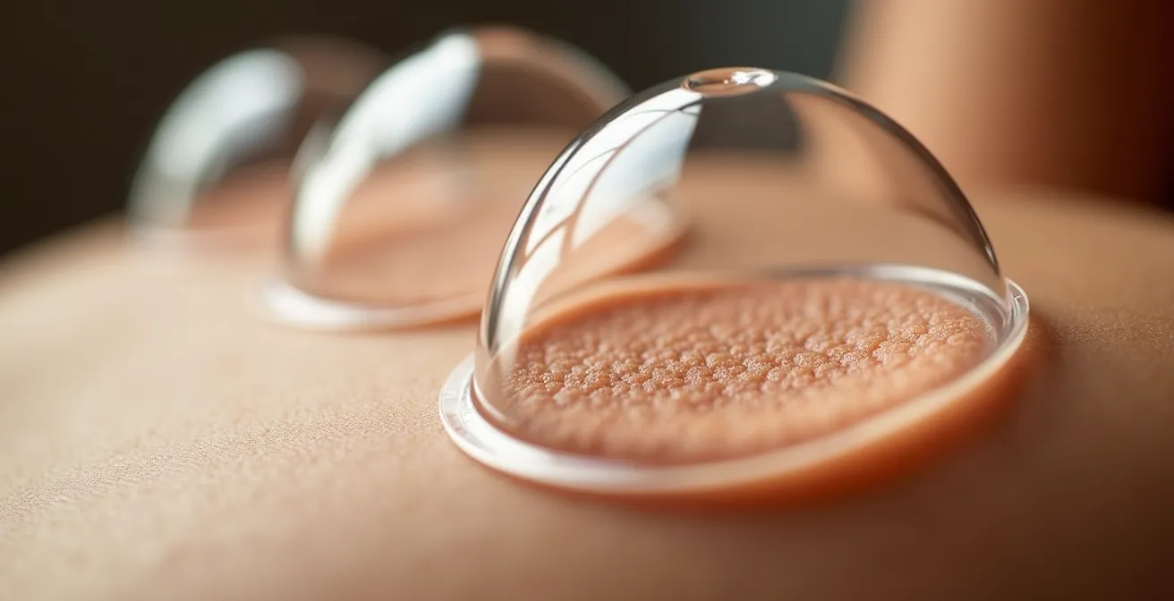 Aplicación profesional de ventosas en espalda para descontracturar